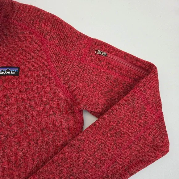 Patagonia Better Sweater Red Pullover Quarter Zip Long‎ Sleeve Small S - Picture 4 of 13